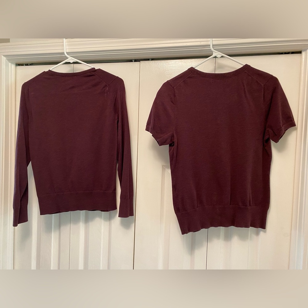 Women’s, Lands’ End, Plum, Size S, sweater set - Picture 2 of 5